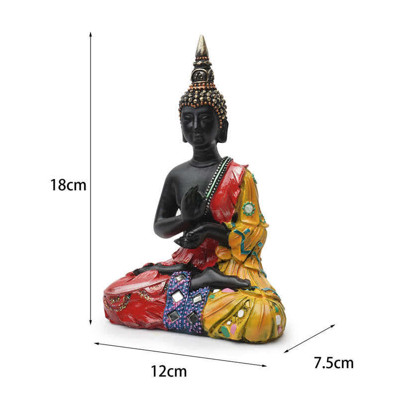 12cm Thai Buddha Serenity Resin Statue for Home Peace