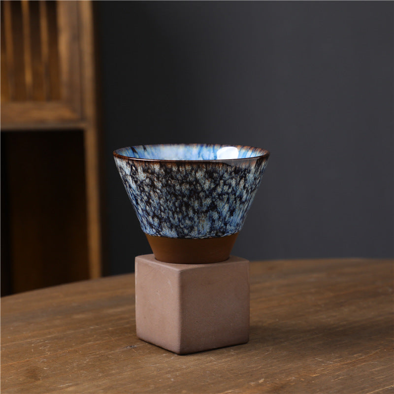 200ml Ceramic Kiln Change Coffee Mug for Zen Decor Rituals