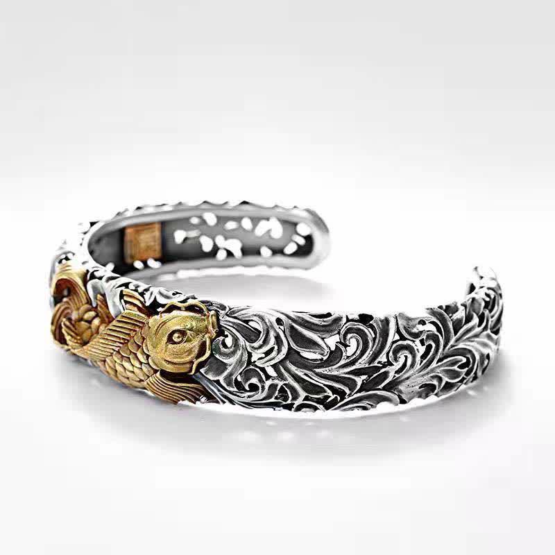 Copper Koi Fish Prosperity Bracelet Adjustable Bangle