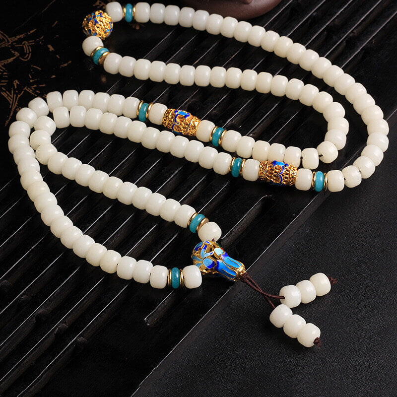 Bodhi Seed Mala Bracelet 7*9mm for Spiritual Wealth & Peace