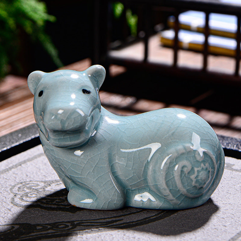 Chinese Zodiac Ceramic Tea Pet for Wealth & Prosperity