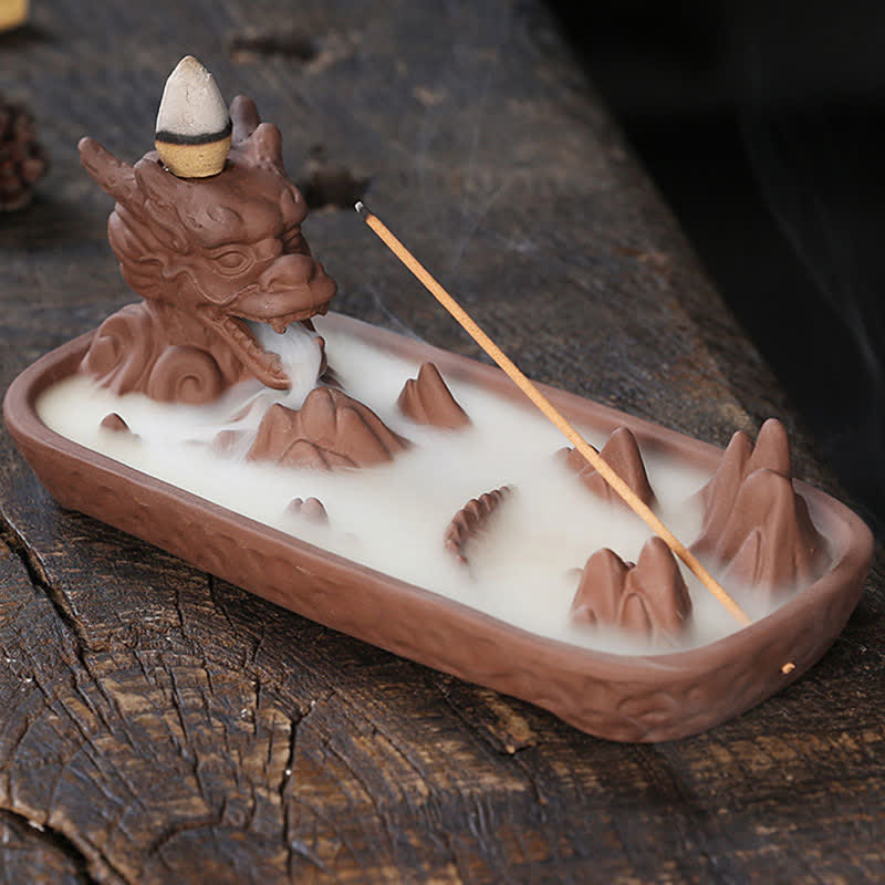 Dragon Ceramic Incense Burner | Strength & Luck Decor