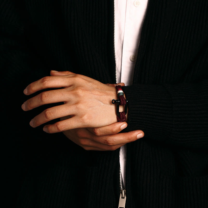 Red String Bracelet with Stainless Steel Buckle for Luck & Protection
