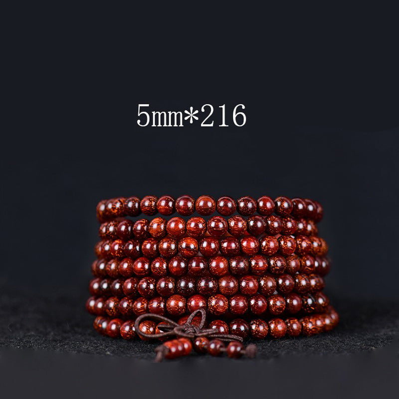 8mm Small Leaf Red Sandalwood Balance Bracelet