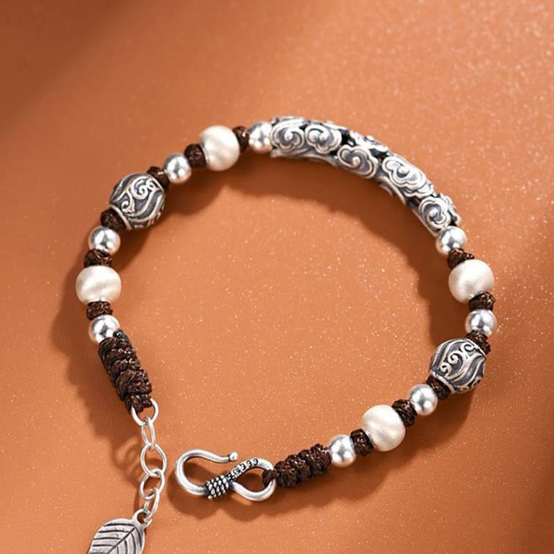 Copper & 999 Sterling Silver Auspicious Cloud Spiritual Bracelet