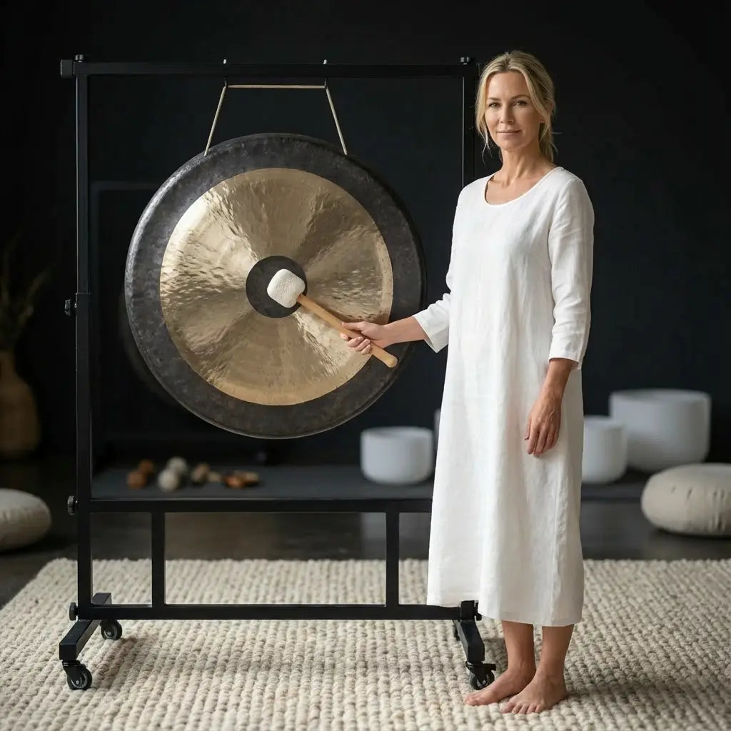 26 Inch Chinese Gong with Stand and Mallet - Percussion Instrument