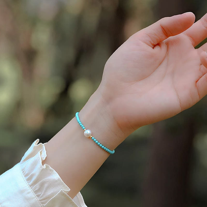 Turquoise Red Agate Protection Bracelet Small Beads
