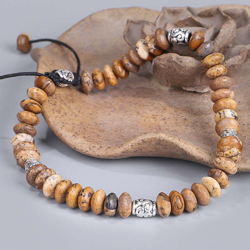 Picture Jasper Spiritual Bracelet for Positive Energy and Protection
