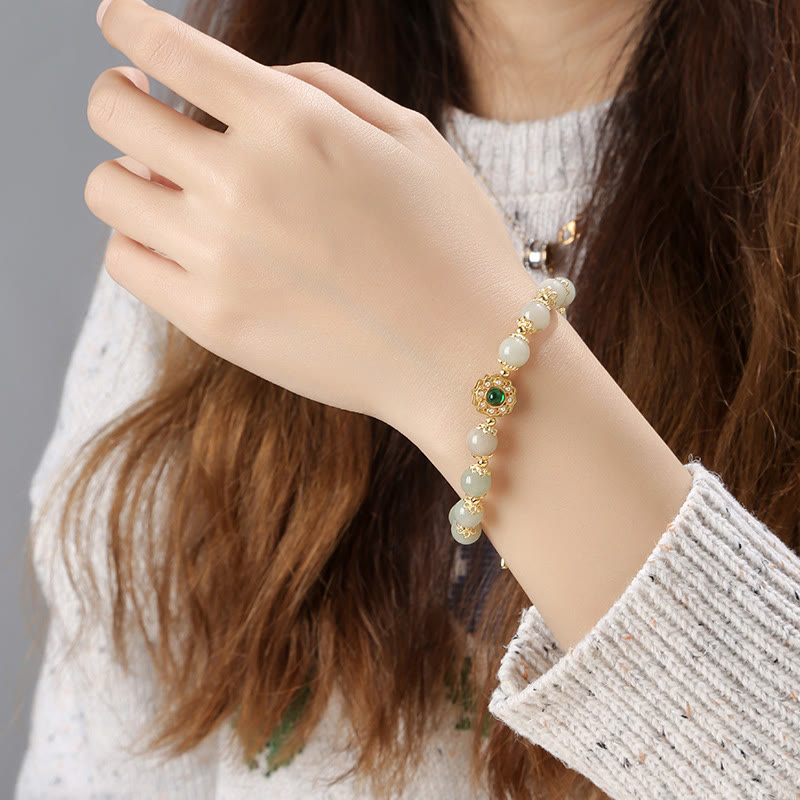 Natural Jade Prosperity Bracelet for Abundance and Luck