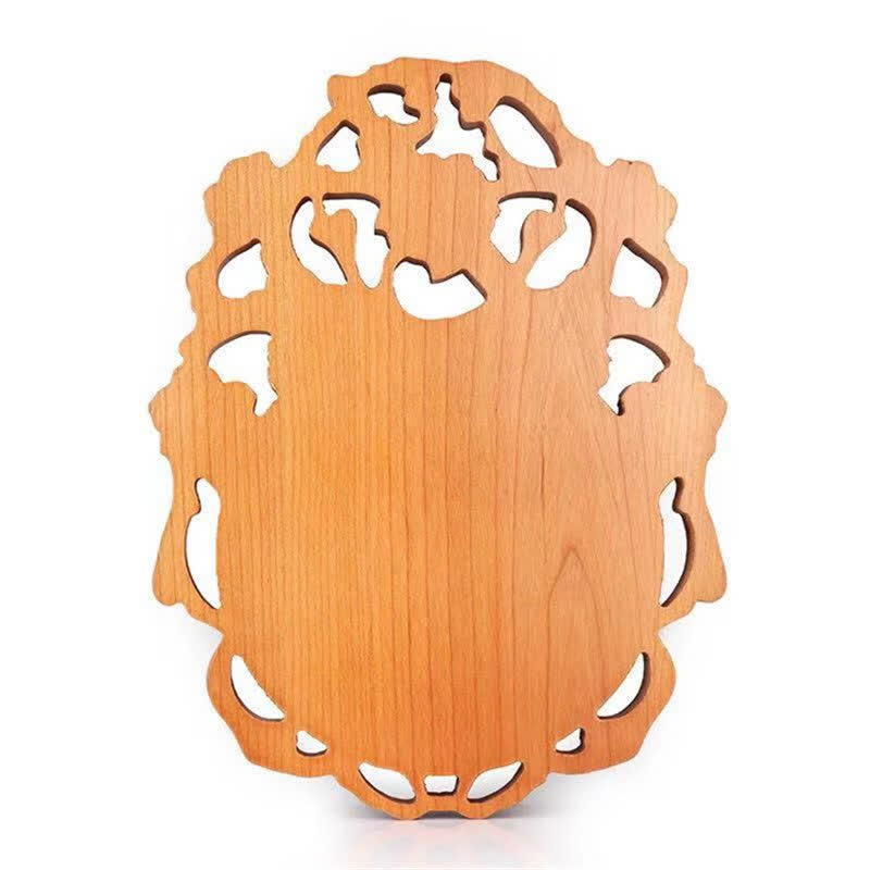 Peach Wood Feng Shui Bagua Map for Balance & Protection