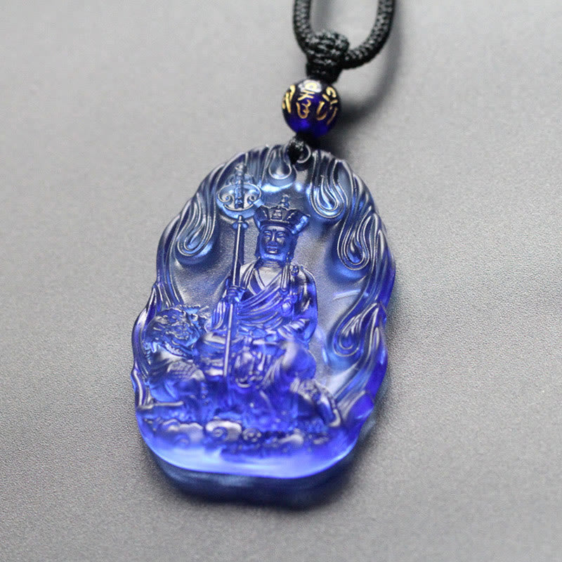 Ksitigarbha Liuli Crystal Serenity Buddha Necklace