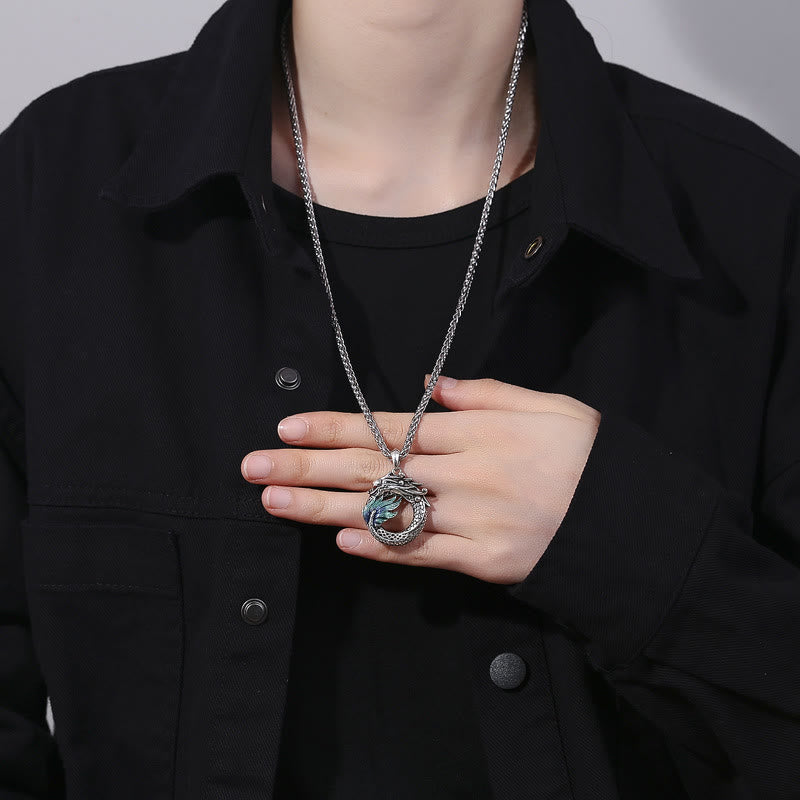 Tibetan Copper Dragon Strength Necklace 60cm Unisex