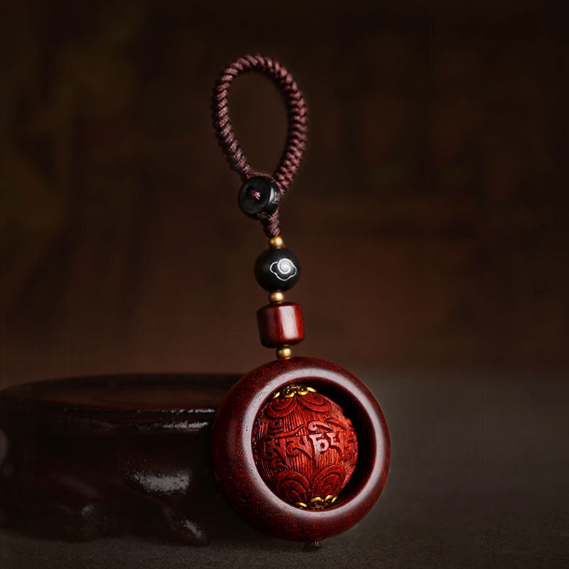 Small Leaf Red Sandalwood Ebony Zen Protection Decoration