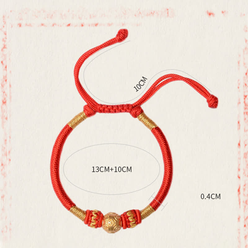 999 Sterling Silver Red String Protection Bracelet for Luck