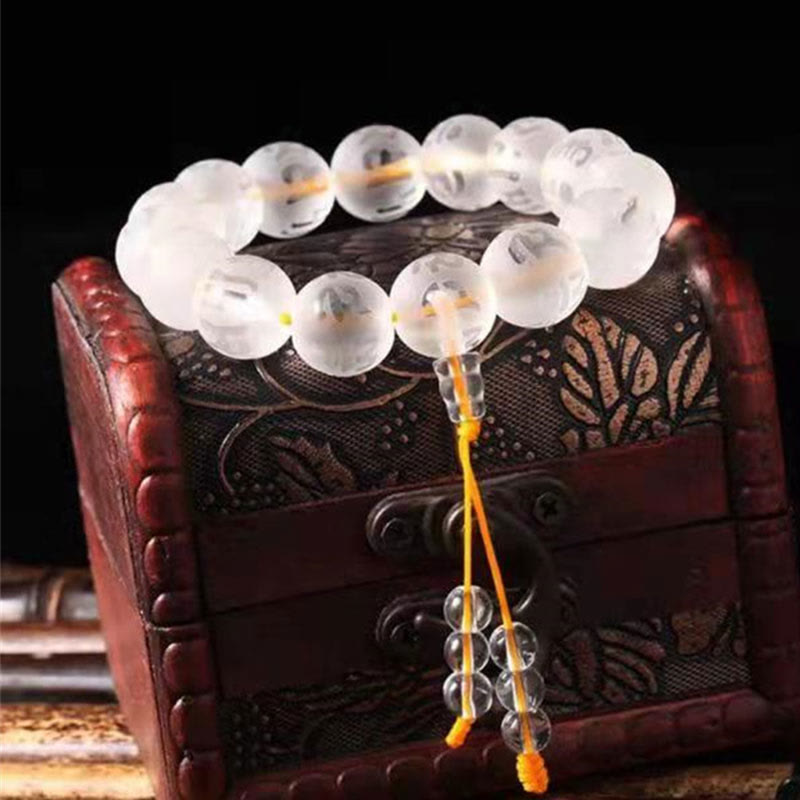 10mm Black Onyx Om Mani Padme Hum Protection Bracelet