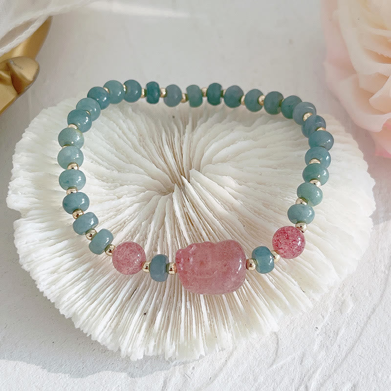 Natural Hetian Jade Prosperity Bracelet with PiXiu Charm