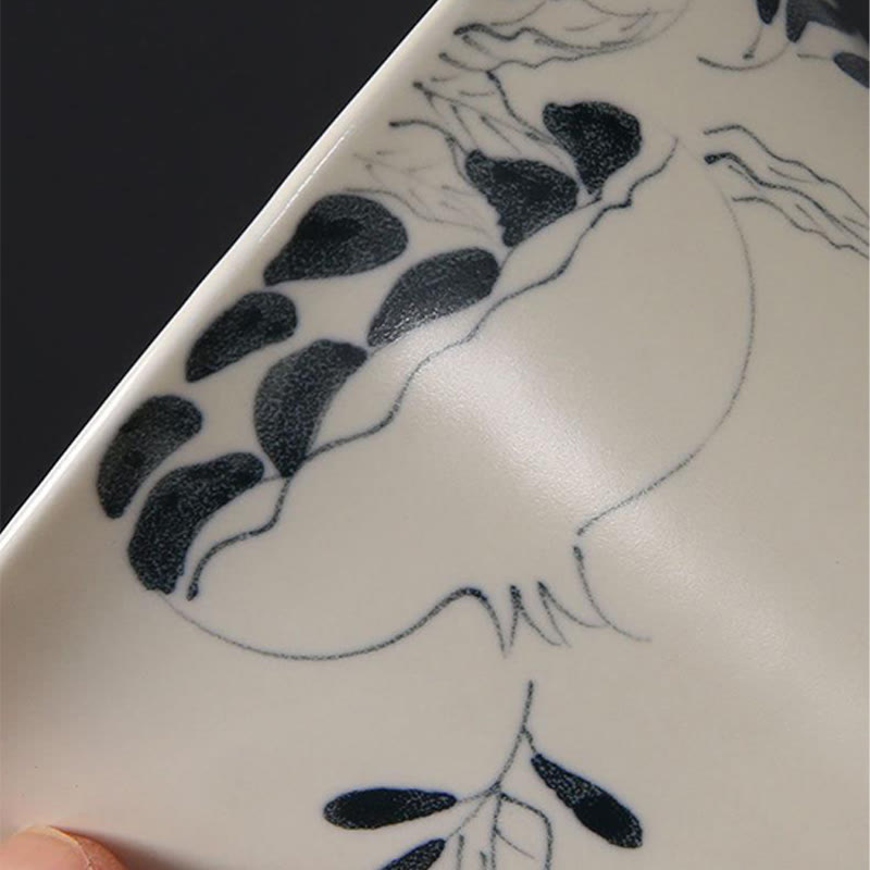 Hand Painted Ceramic Gaiwan Tea Cup With Lid 200ml | Zen Decor