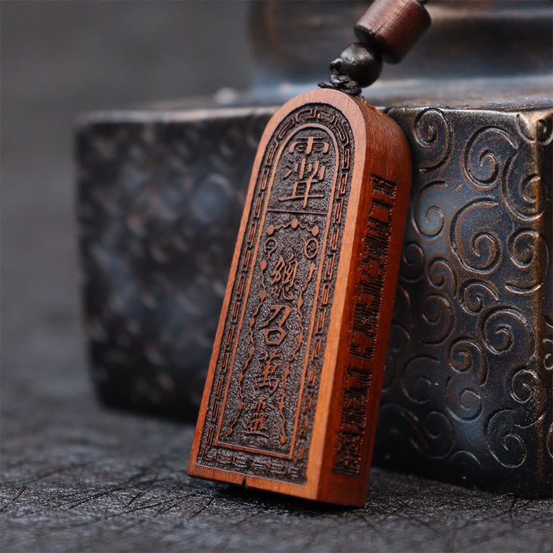 Lightning Struck Jujube Wood Spiritual Protection Necklace