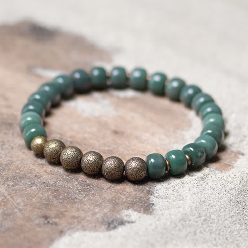 Tibetan Bodhi Seed Success Bracelet 6x8mm Copper Unisex