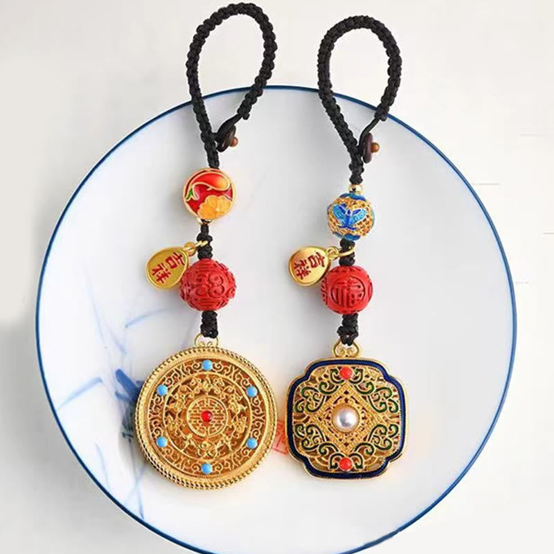 Blessing Fu Character Ruyi Charm Key Chain | Spiritual Jewelry