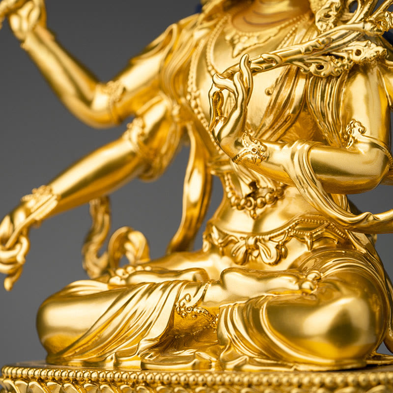 Copper Four-armed Manjusri Bodhisattva Statue | Compassion Serenity