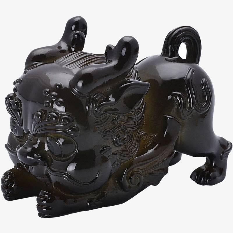 Color Changing Resin PiXiu Figurine for Wealth & Harmony