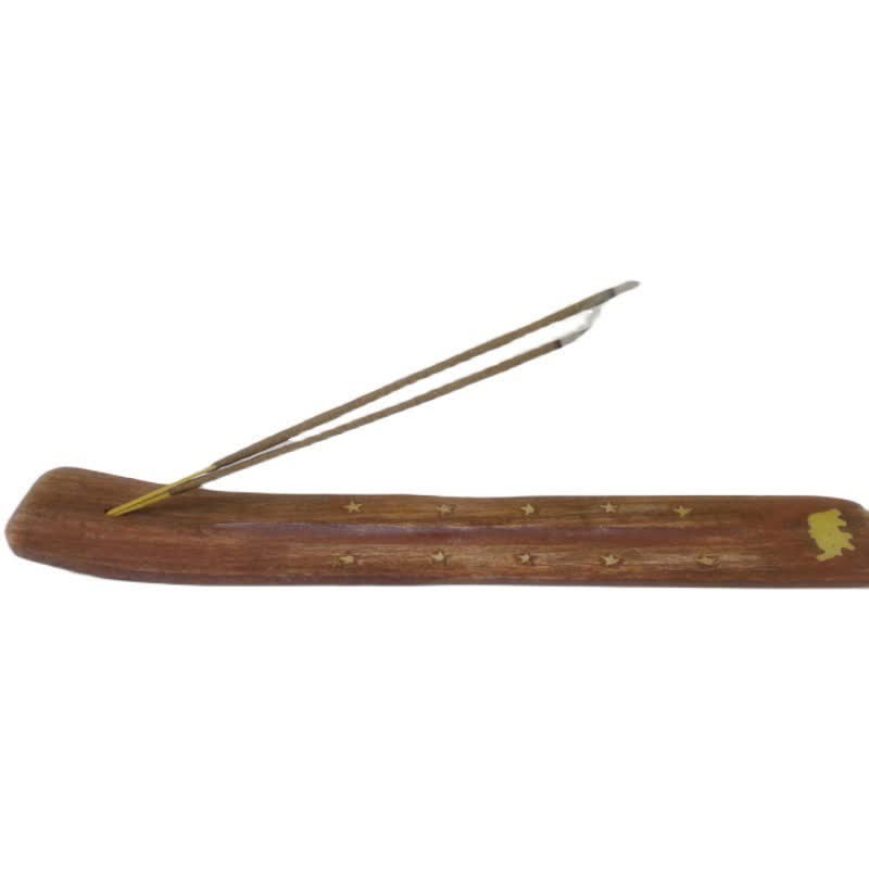 Handmade Wood Incense Burner | Meditation Decoration