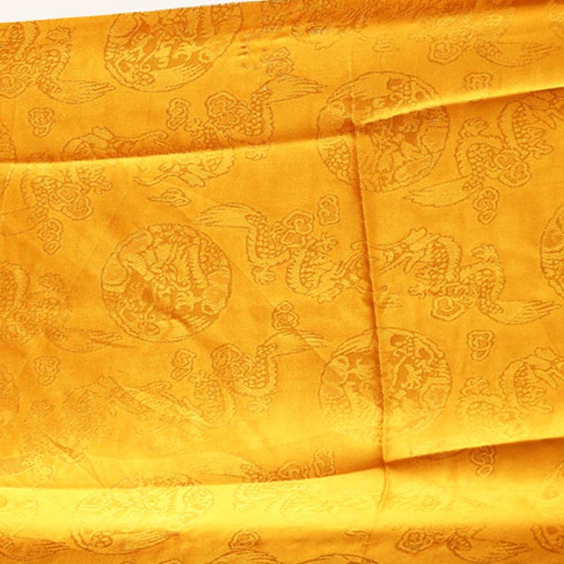 Large Tibetan Khata Decoration with Dragon Phoenix Pattern