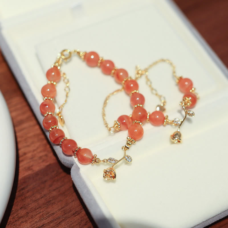 Red Agate Confidence & Calm Chain Bracelet
