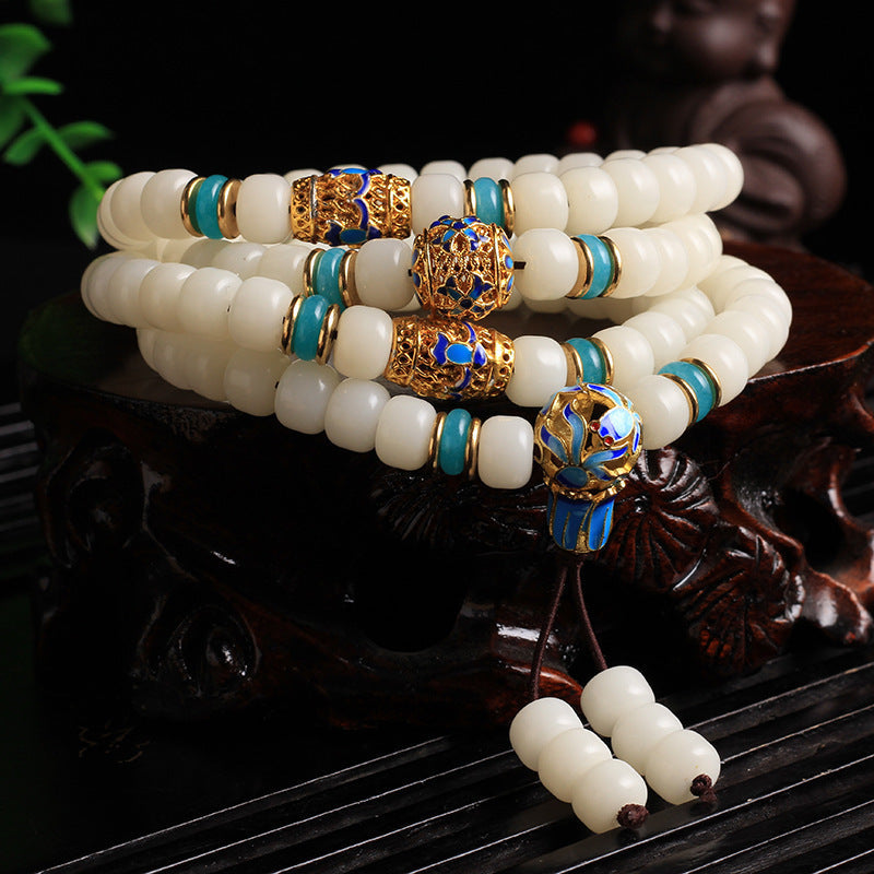 Bodhi Seed Mala Bracelet 7*9mm for Spiritual Wealth & Peace