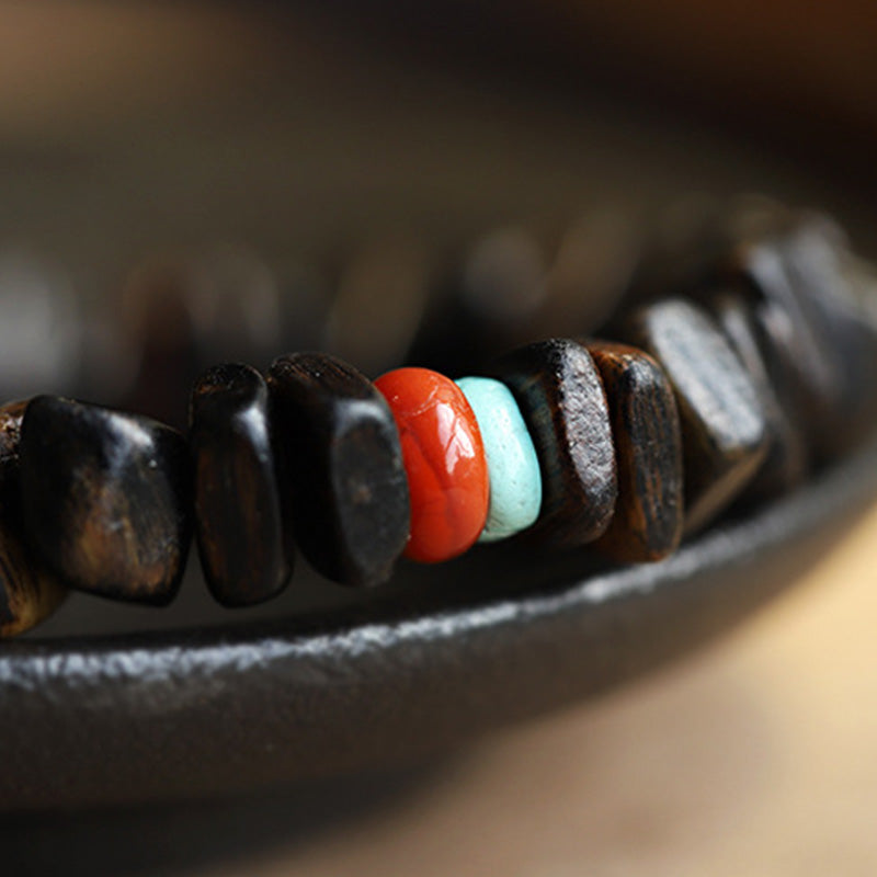 Agarwood Red Agate Balance Bracelet for Meditation & Peace