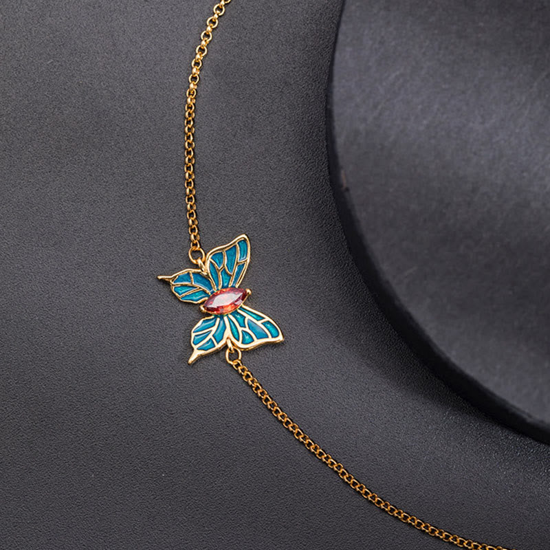 Sterling Silver Feng Shui Butterfly Love Bracelet