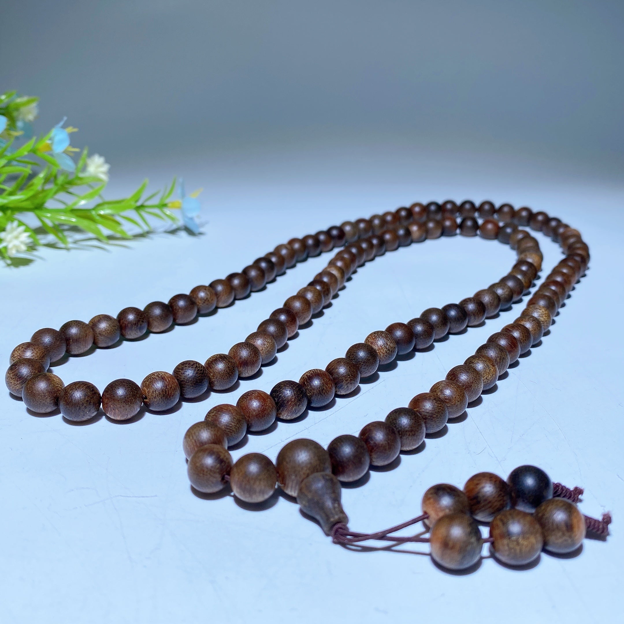 8mm Agarwood Mala Necklace 108 Beads for Meditation