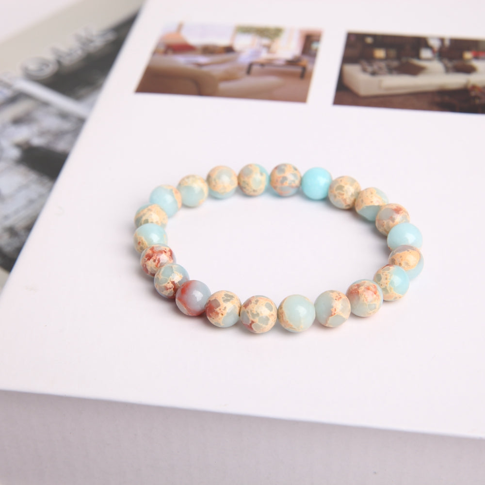 8mm Agate Crystal Bracelet for Healing & Balance