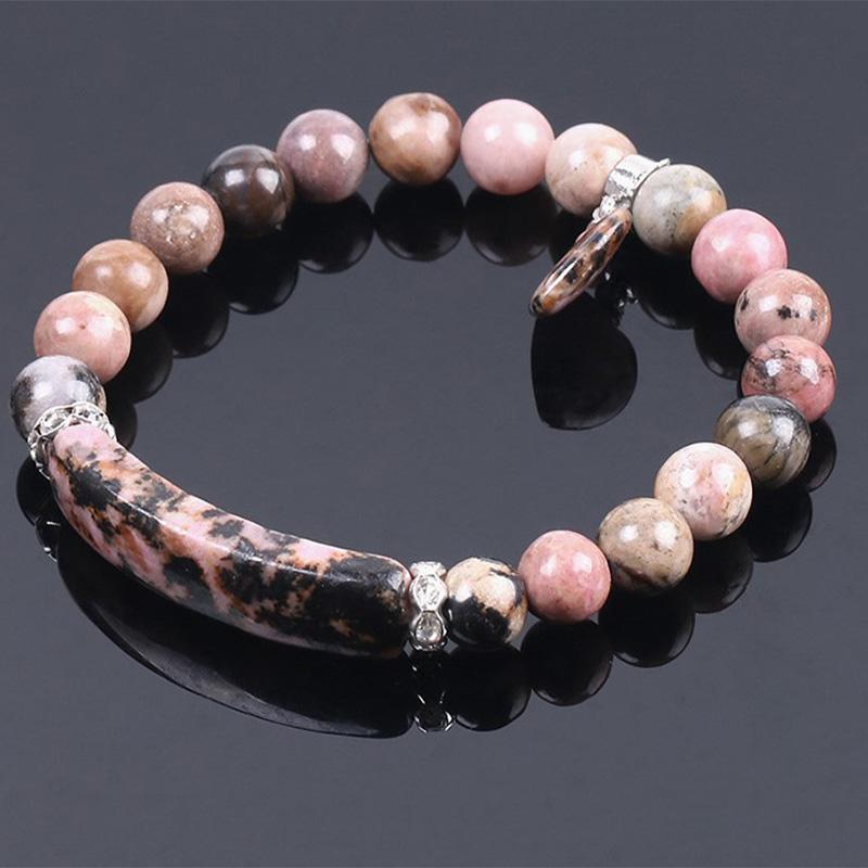 8mm Amethyst Healing Beads Love Heart Bracelet for Meditation