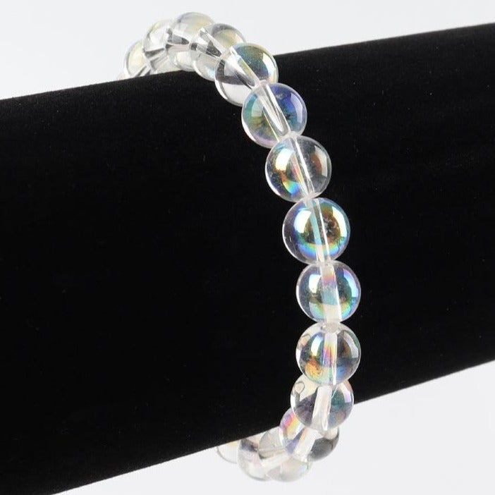 8mm Aura Angel Spiritual Beaded Crystal Bracelet