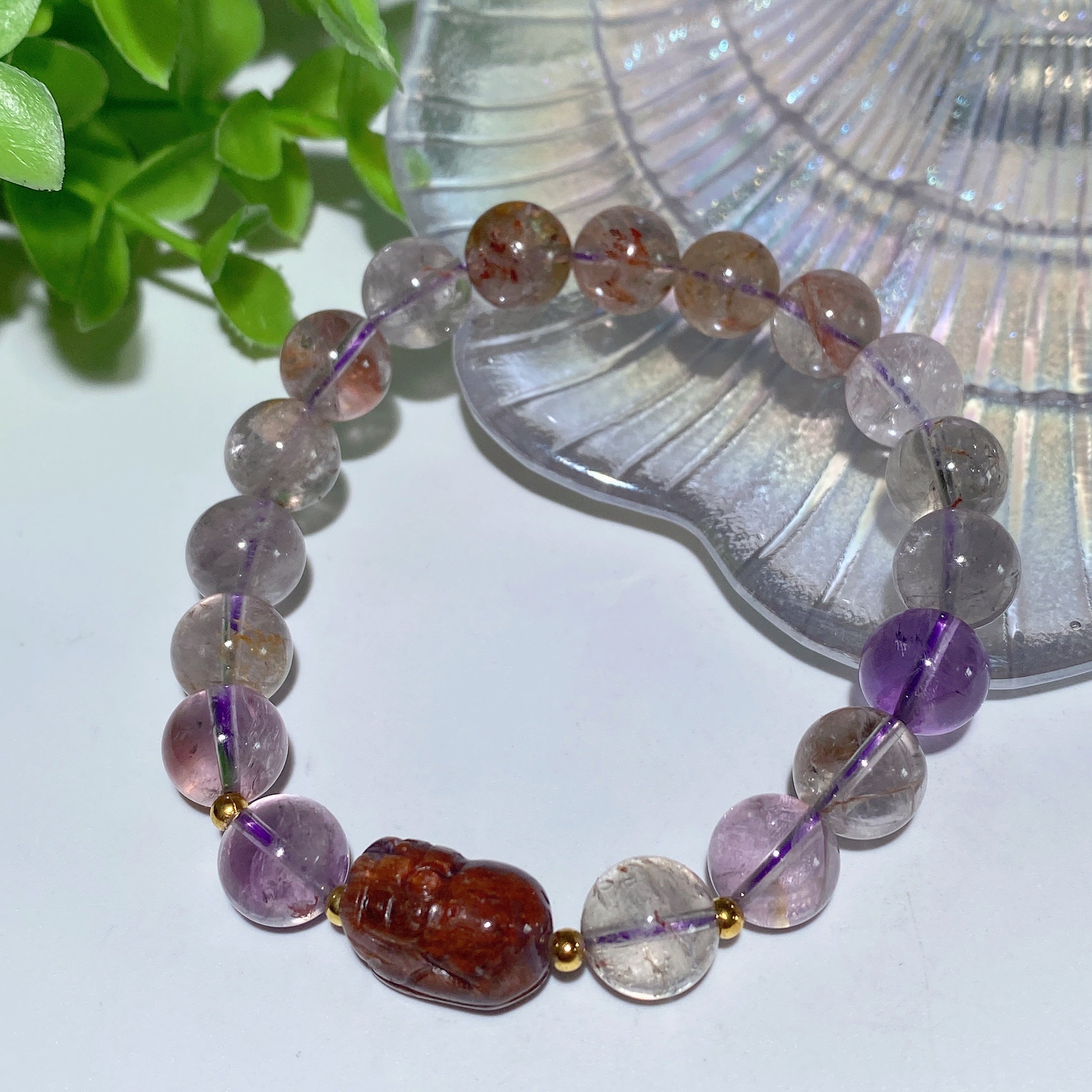 8mm Auralite 23 Pixiu Crystal Bracelet for Prosperity