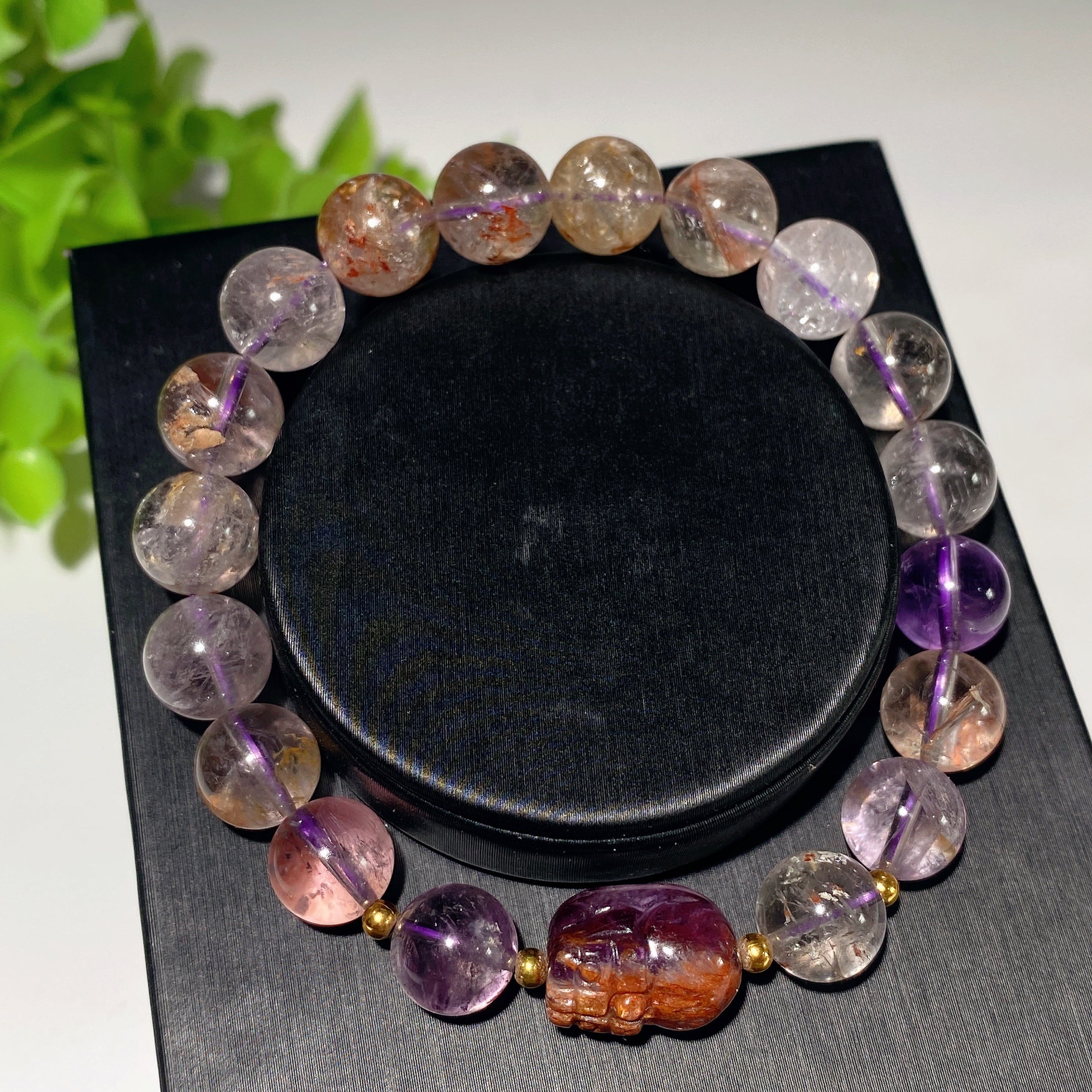 8mm Auralite 23 Pixiu Crystal Bracelet for Prosperity