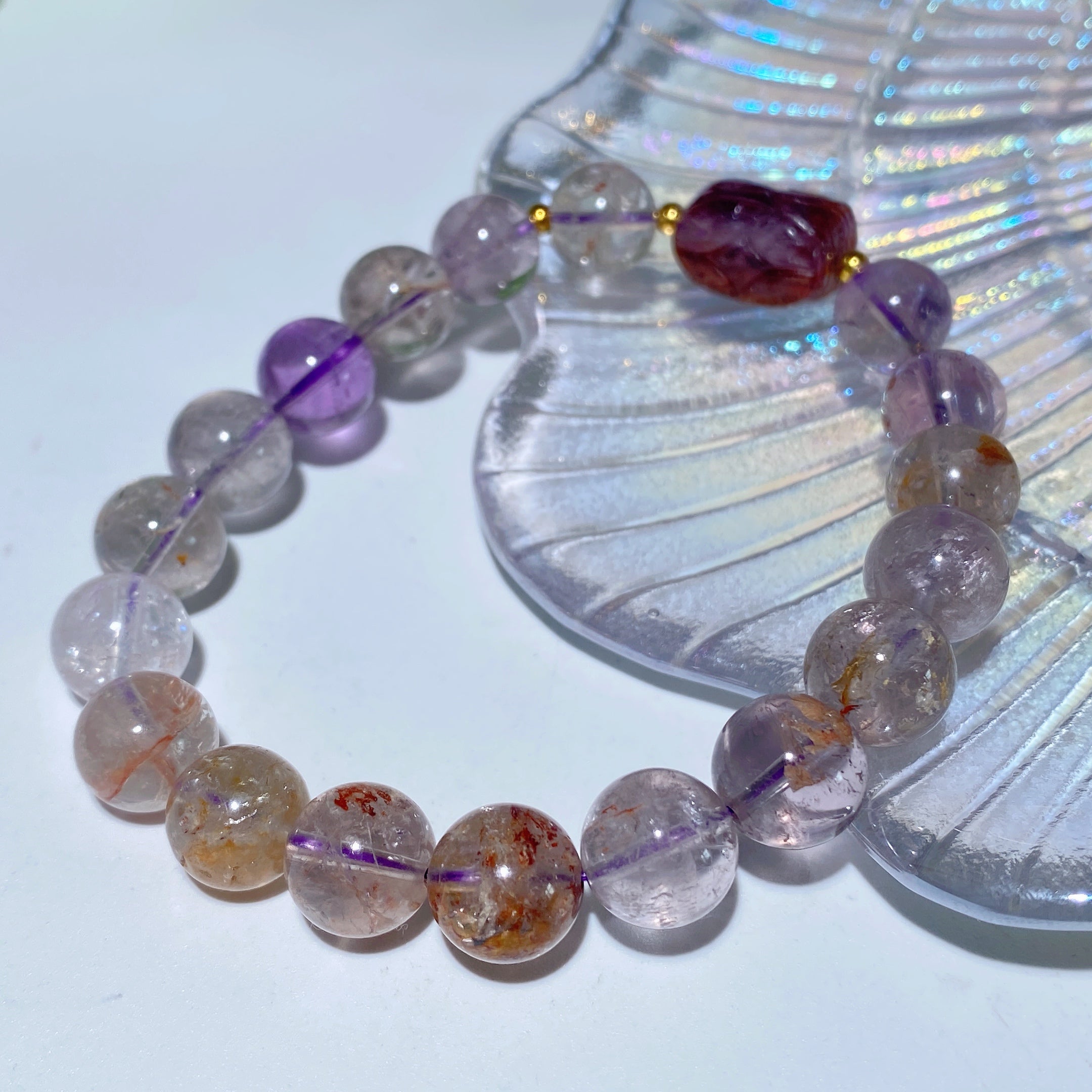 8mm Auralite 23 Pixiu Crystal Bracelet for Prosperity