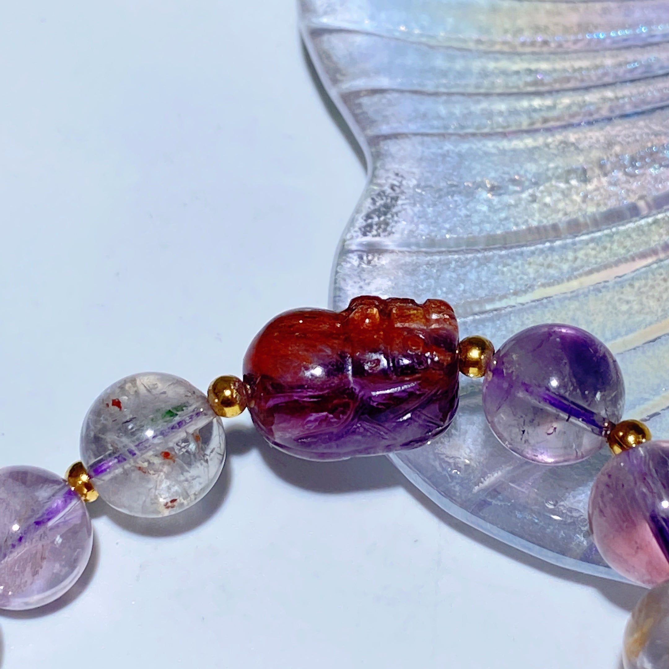 8mm Auralite 23 Pixiu Crystal Bracelet for Prosperity