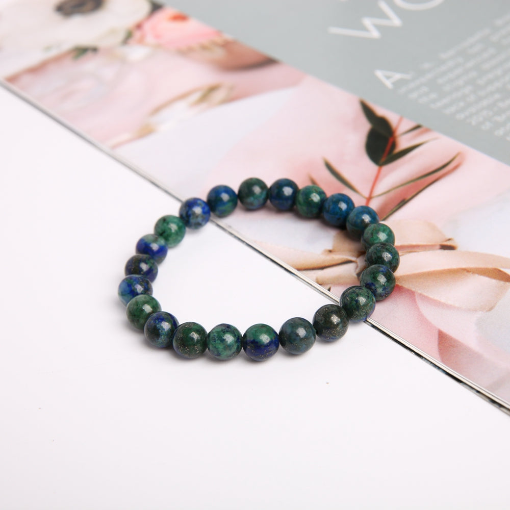 8mm Azurite Crystal Spiritual Bracelet for Healing & Protection