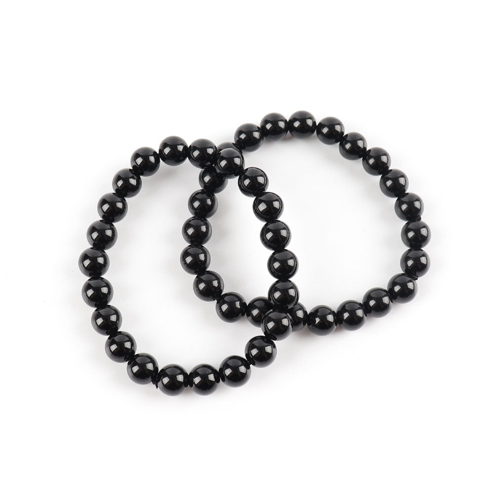 8mm Black Obsidian Bracelet for Grounding and Protection