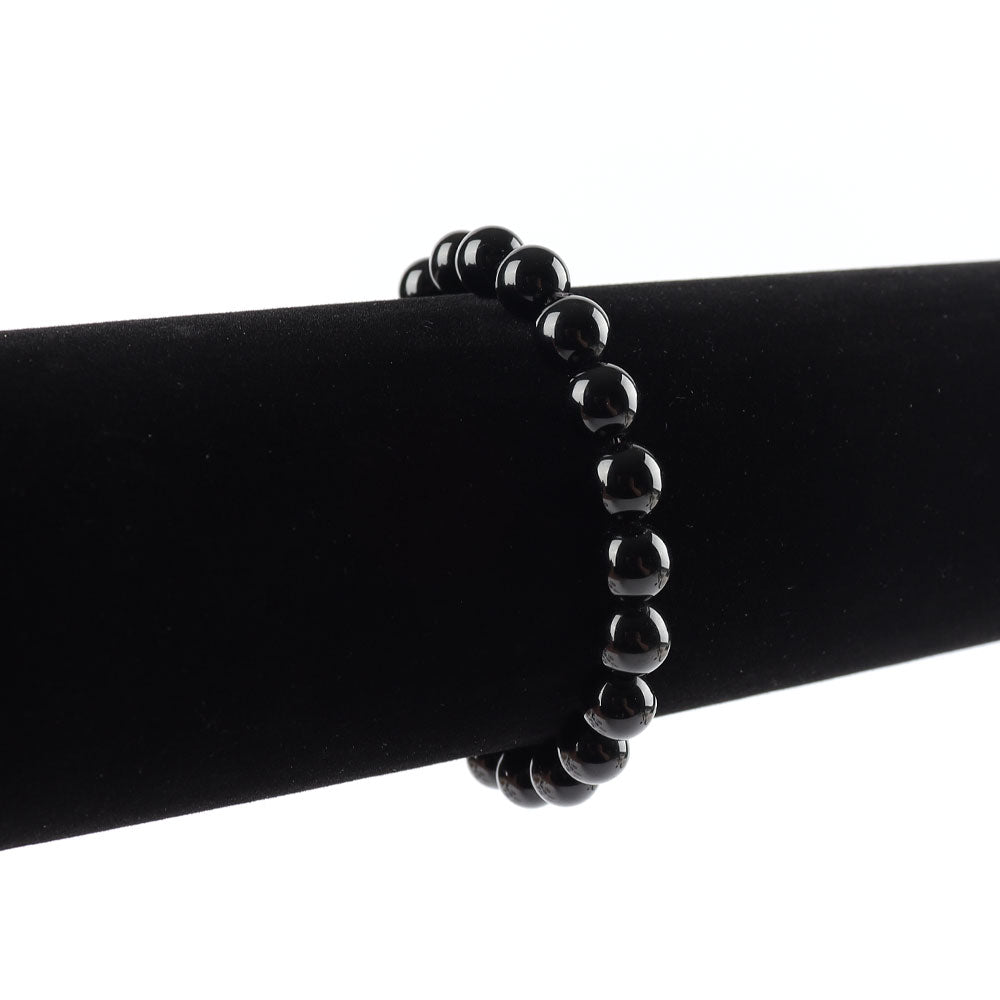 8mm Black Obsidian Bracelet for Grounding and Protection