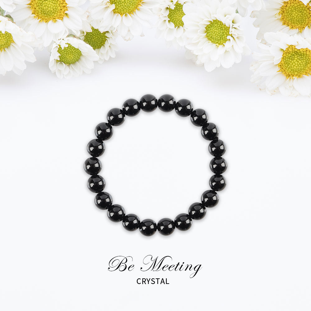 8mm Black Obsidian Bracelet for Grounding and Protection