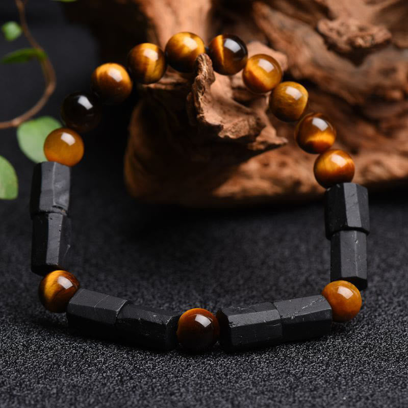 8mm Black Tourmaline Tiger Eye Protection Bracelet