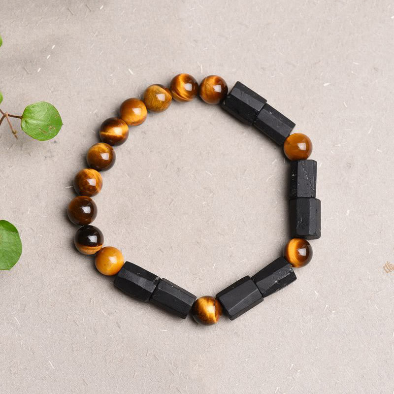 8mm Black Tourmaline Tiger Eye Protection Bracelet