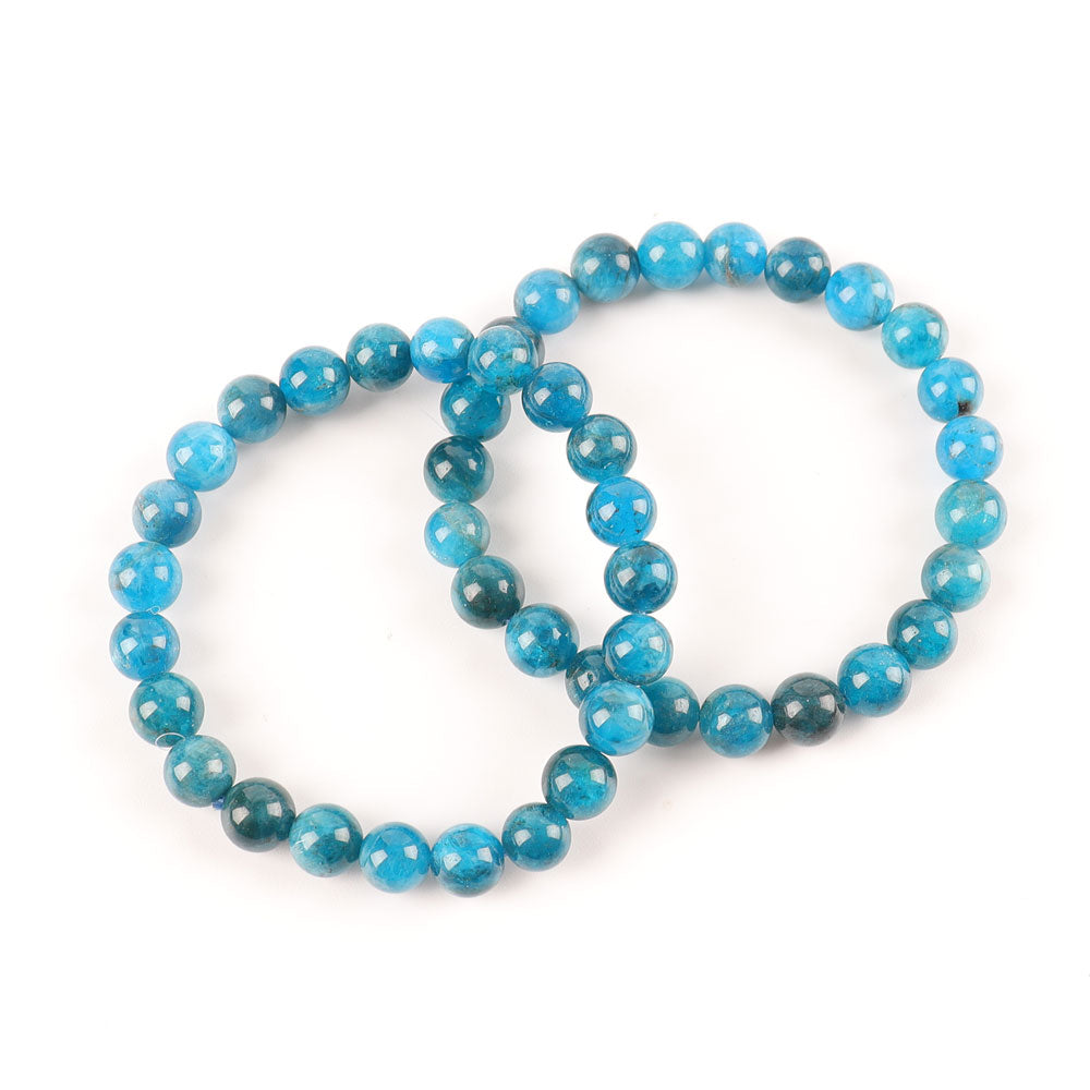 8mm Blue Apatite Spiritual Bracelet for Healing