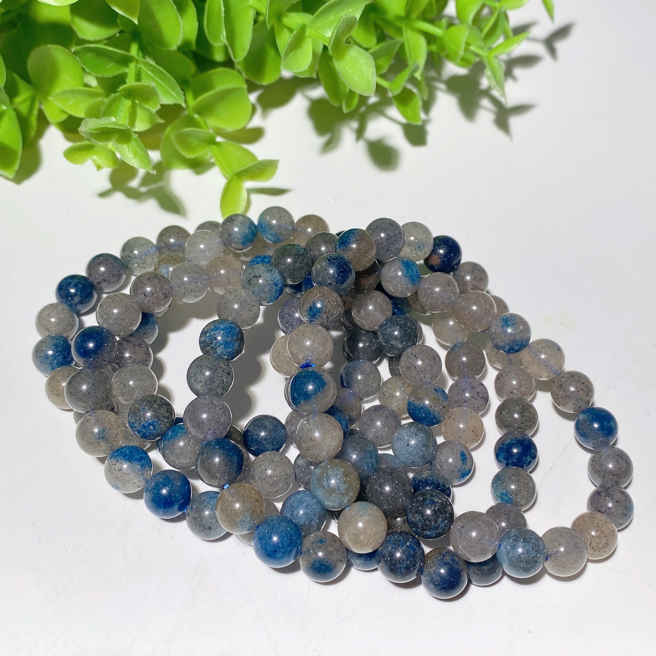 8mm Blue Strawberry Quartz Crystal Healing Bracelet