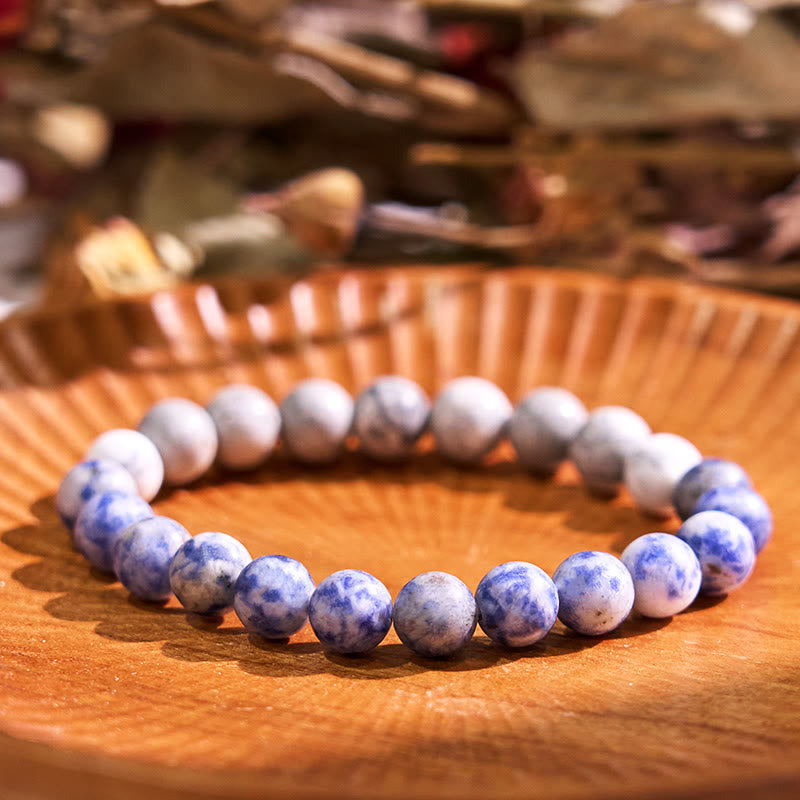 8mm Blue Tiger Eye Bracelet for Calm & Tranquility