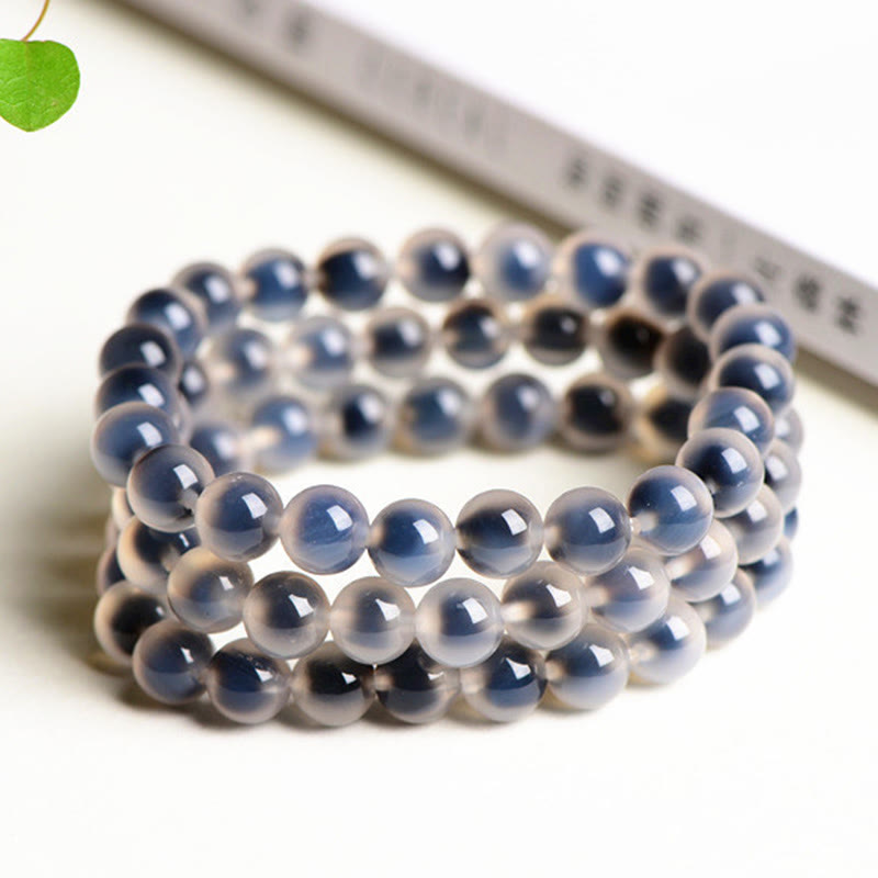 8mm Candy Agate Harmony Bead Agate Bracelet for Strength